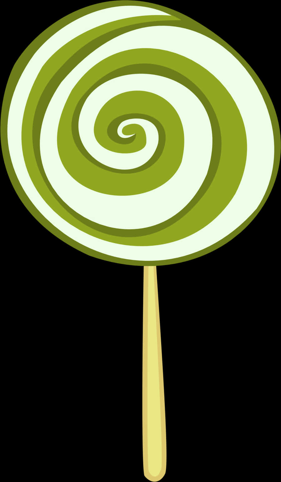 Green Swirl Lollipop PNG Image