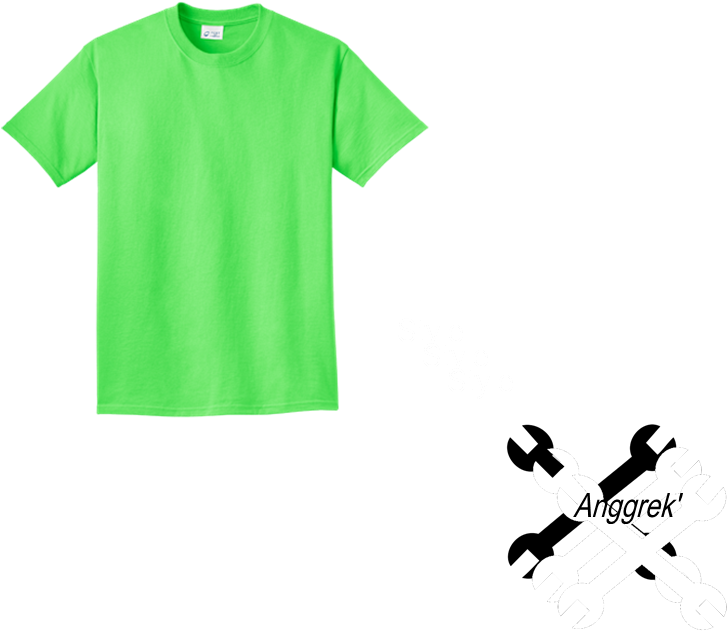 Green T Shirt Templatewith Graphic Elements PNG Image