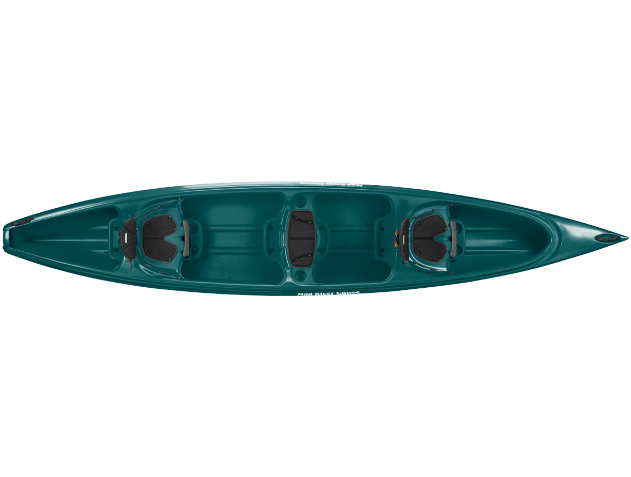 Green Tandem Kayak Top View PNG Image