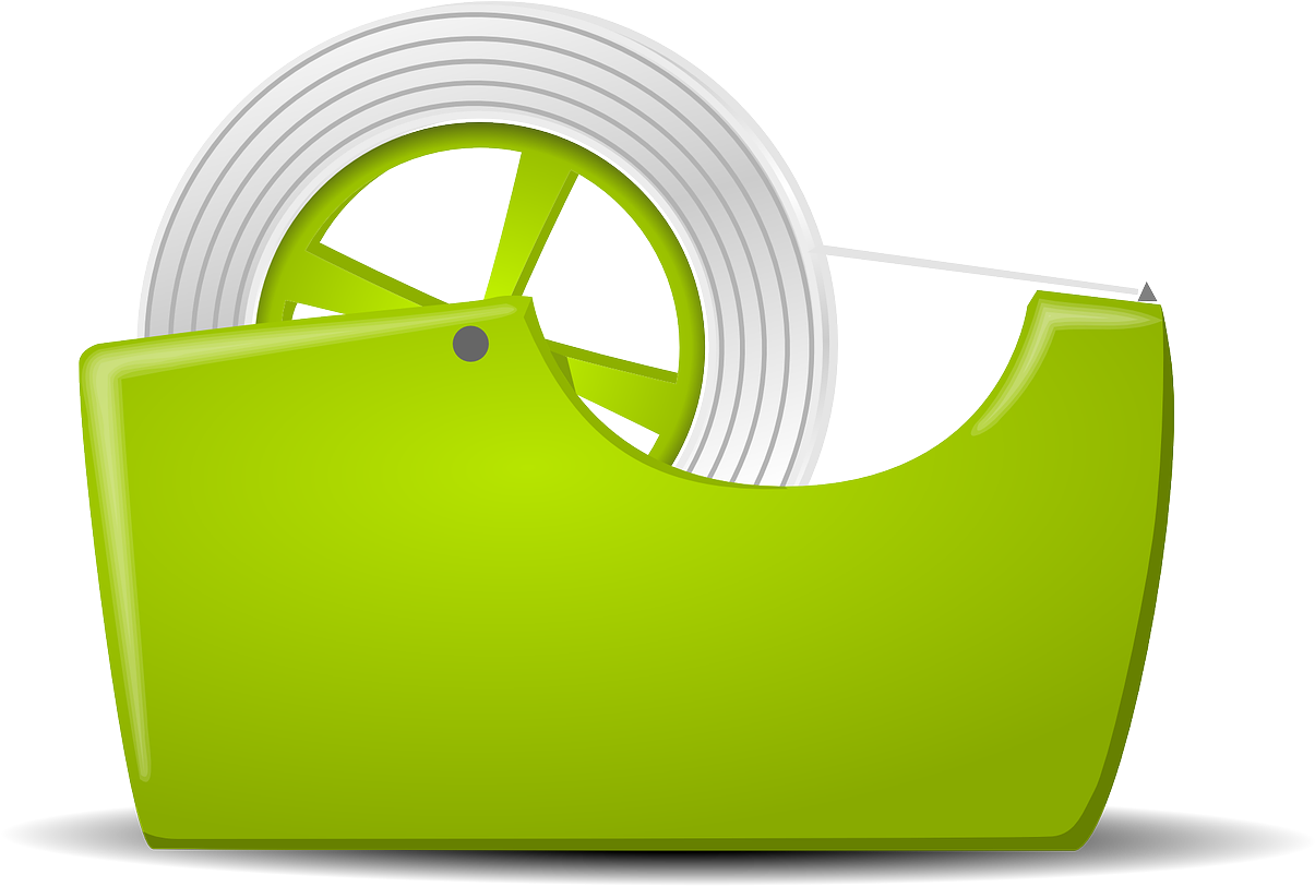 Green Tape Dispenser Vector Illustration PNG Image