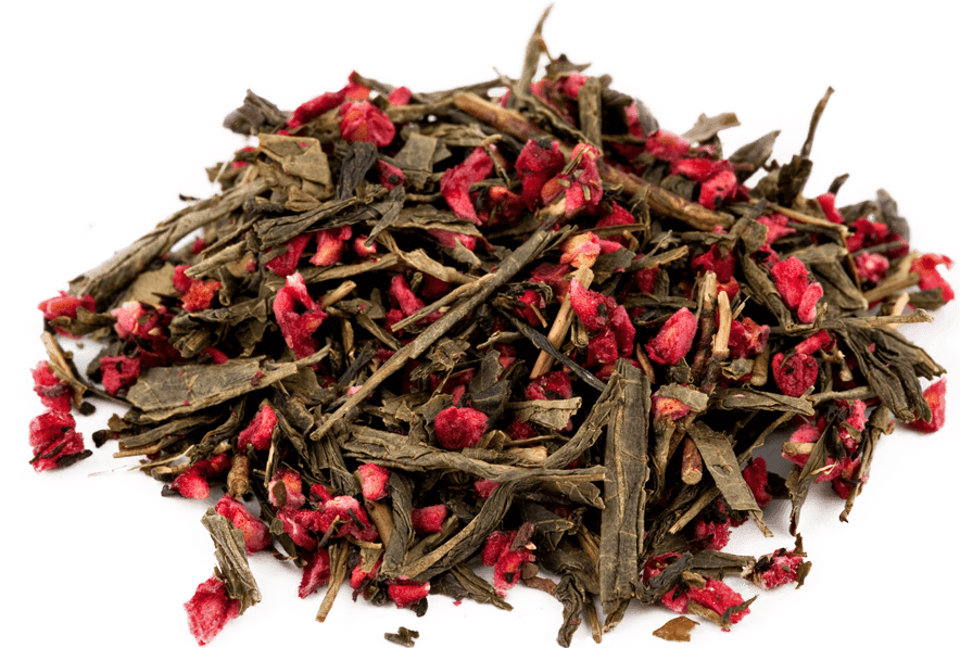 Green Teawith Red Berries PNG Image