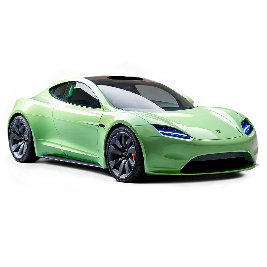 Green Tesla Roadster Eco-friendly Png 26 PNG Image