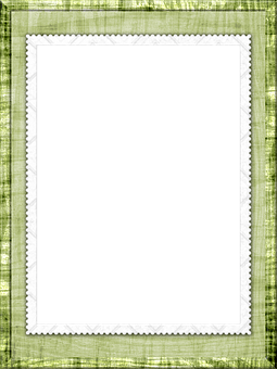 Green Textured Scrapbook Frame PNG Image