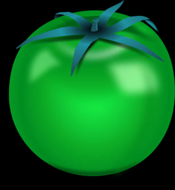 Green Tomato Illustration PNG Image