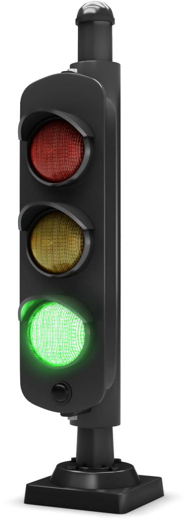 Green Traffic Light Illuminated PNG Image