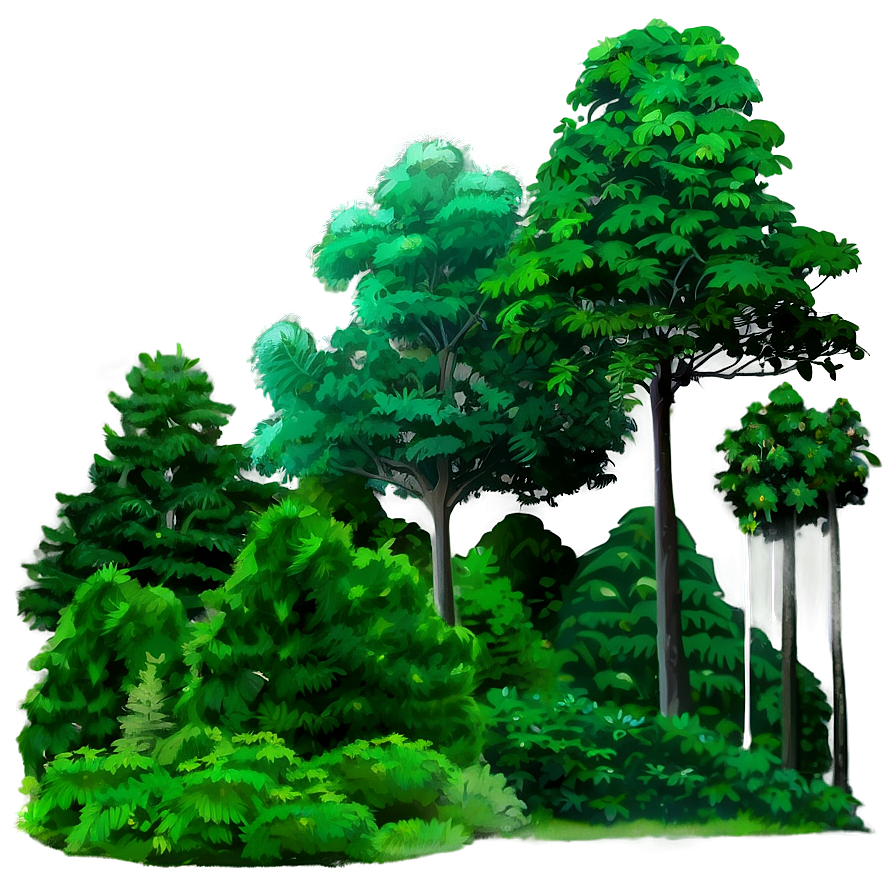 Green Tree Line Png 96 PNG Image