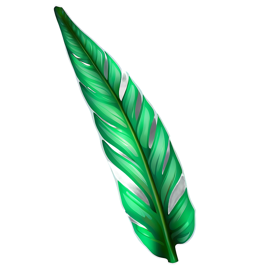 Green Tropical Leaf Illustration Png 06122024 PNG Image