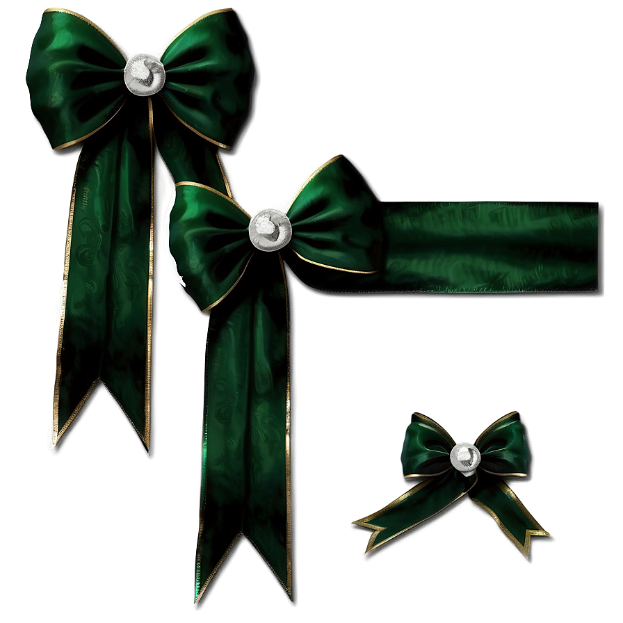 Green Velvet Bow Png 81 PNG Image