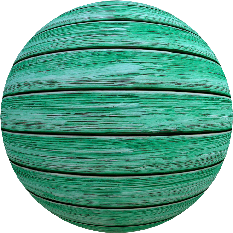 Green Wood Texture Sphere PNG Image