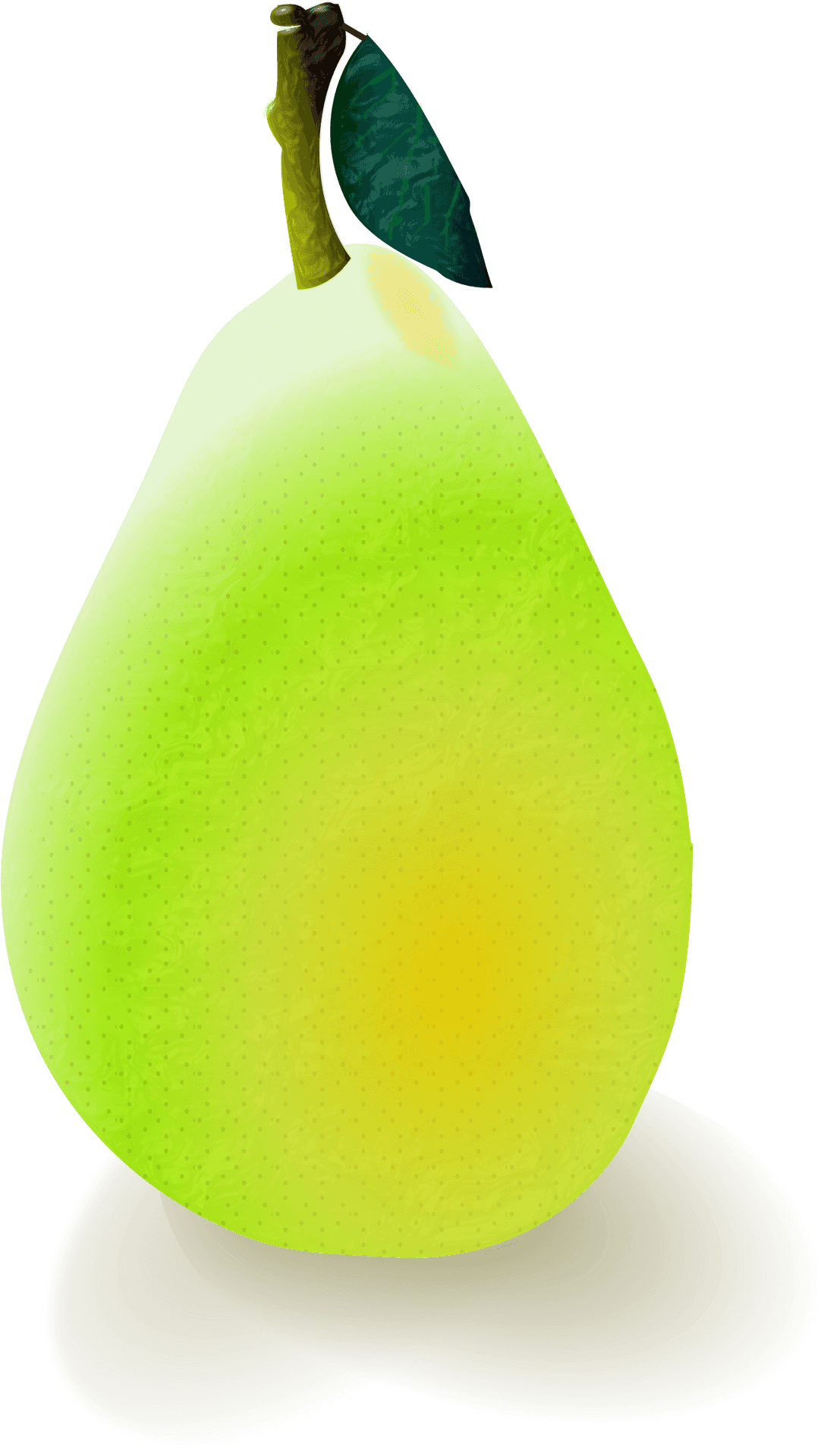 Green Yellow Pear Illustration PNG Image