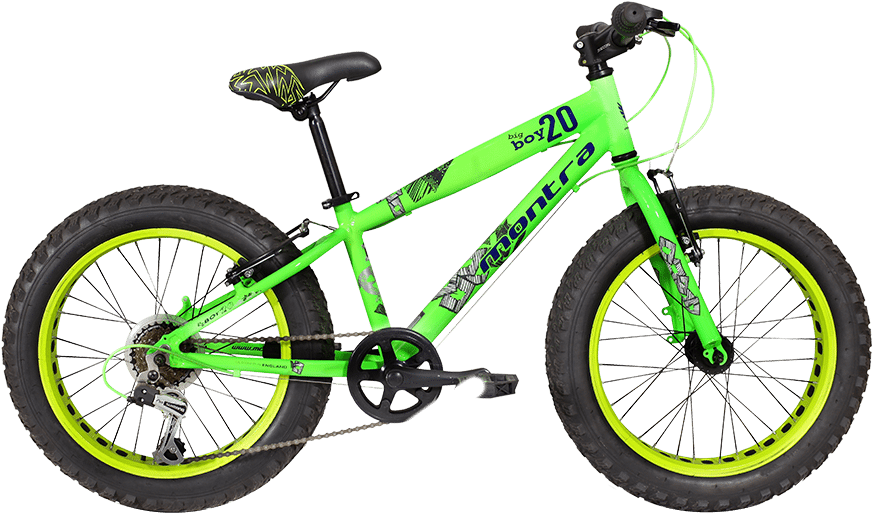 Green Youth Mountain Bike PNG Image