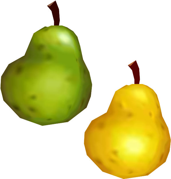 Greenand Yellow Pears Illustration PNG Image