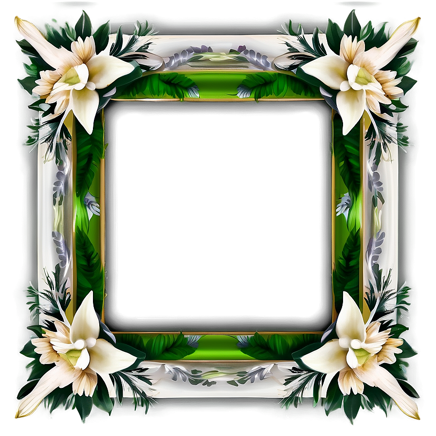 Greenery Wedding Frame Png 06262024 PNG Image