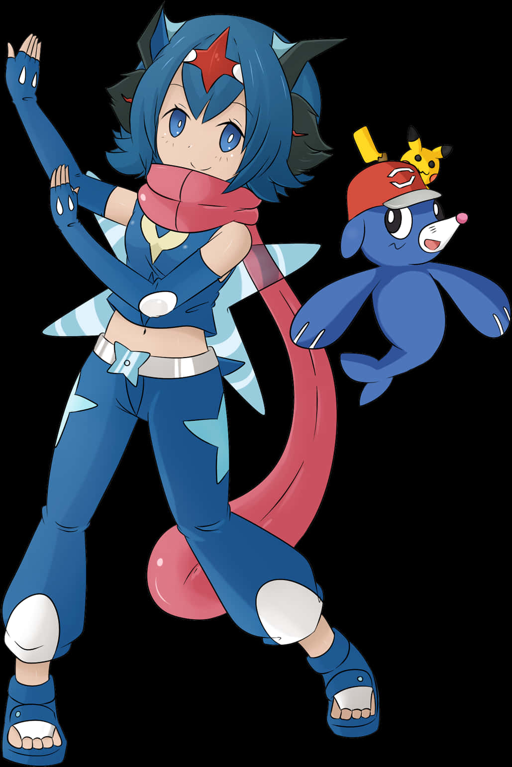 Greninja Cosplay Anime Character PNG Image