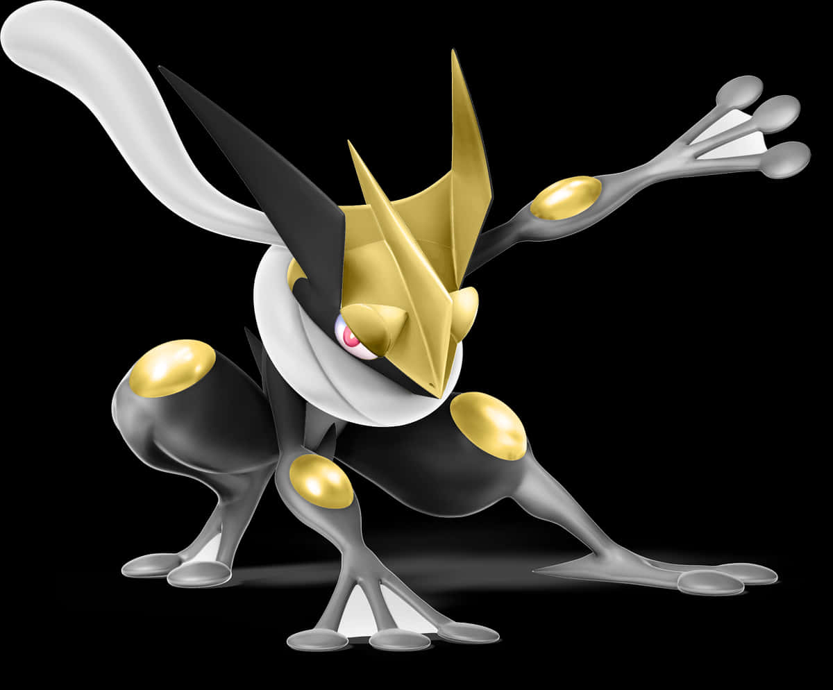 Greninja Pokemon Character Artwork PNG Image