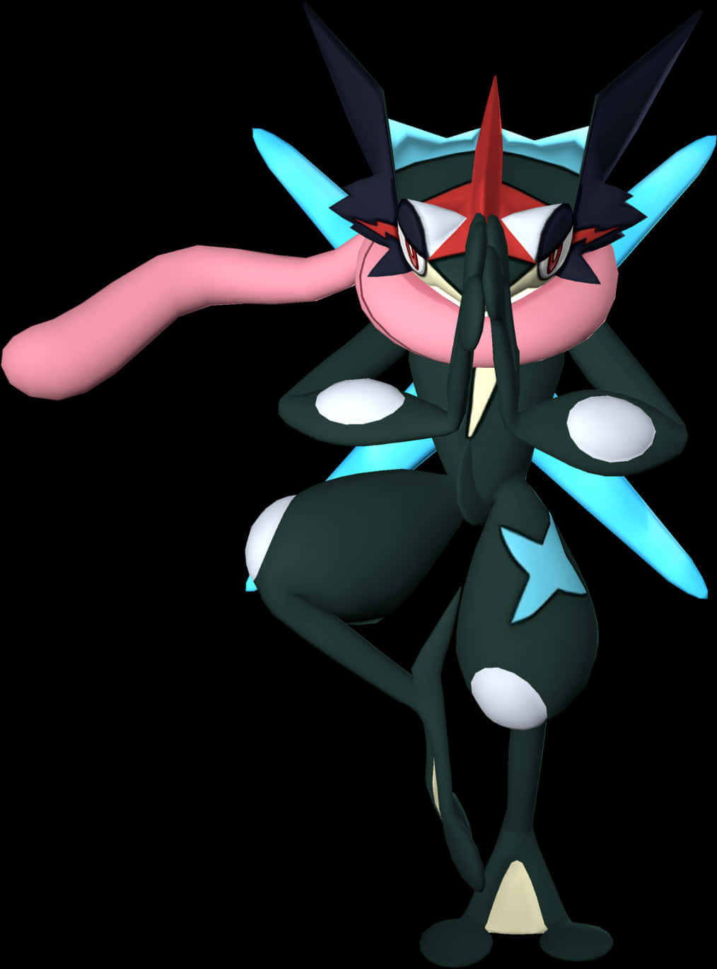 Greninja Pokemon Character Pose PNG Image