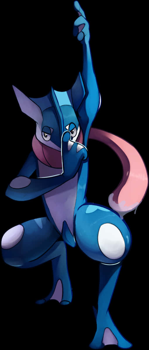 Greninja Pokemon Character Pose PNG Image