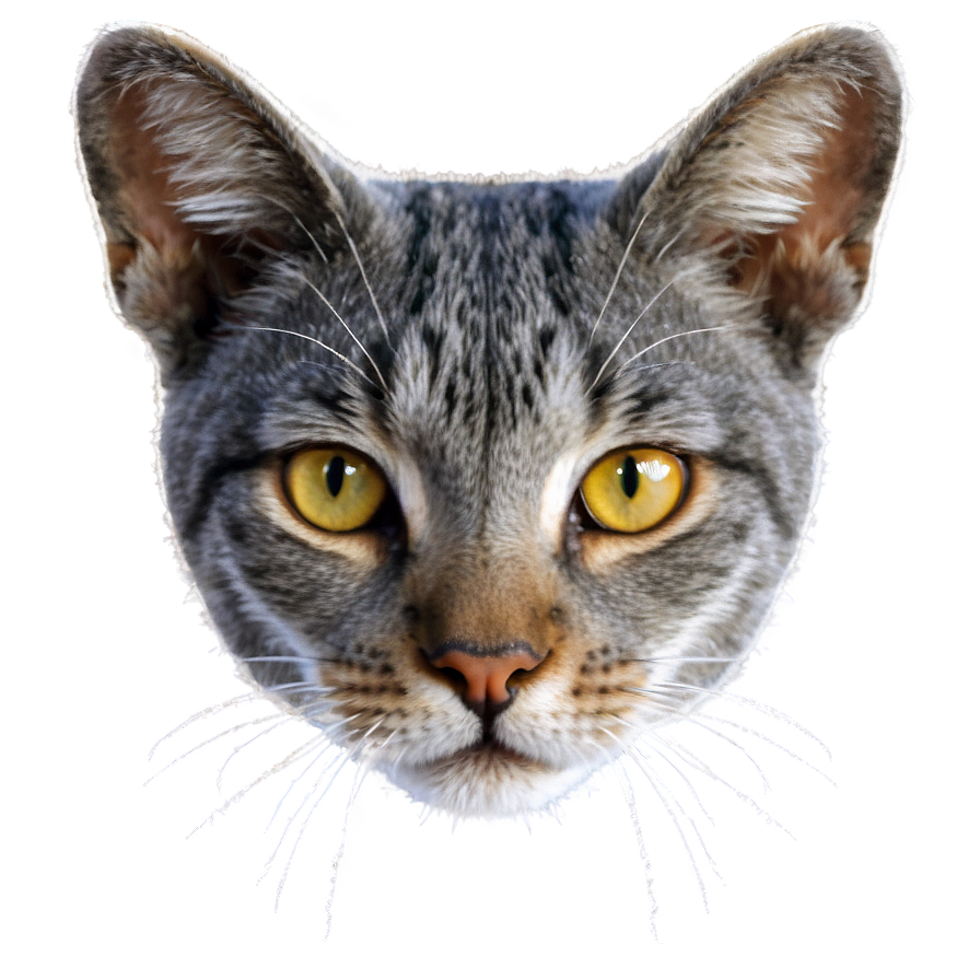 Grey Cat Face Png Fru88 PNG Image