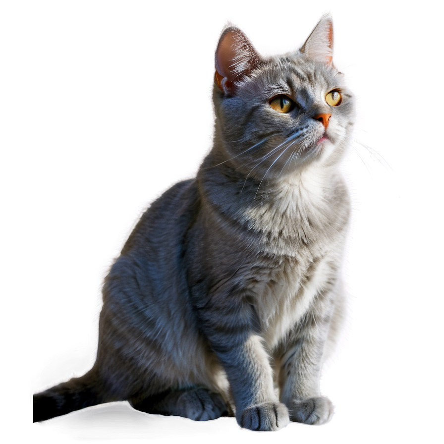 Grey Cat In Sunlight Png Pqq3 PNG Image