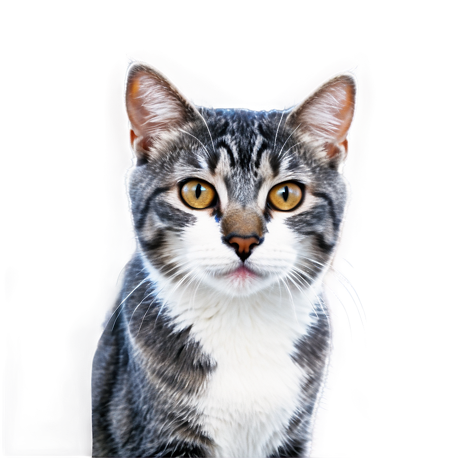 Grey Cat On White Background Png Gjs PNG Image