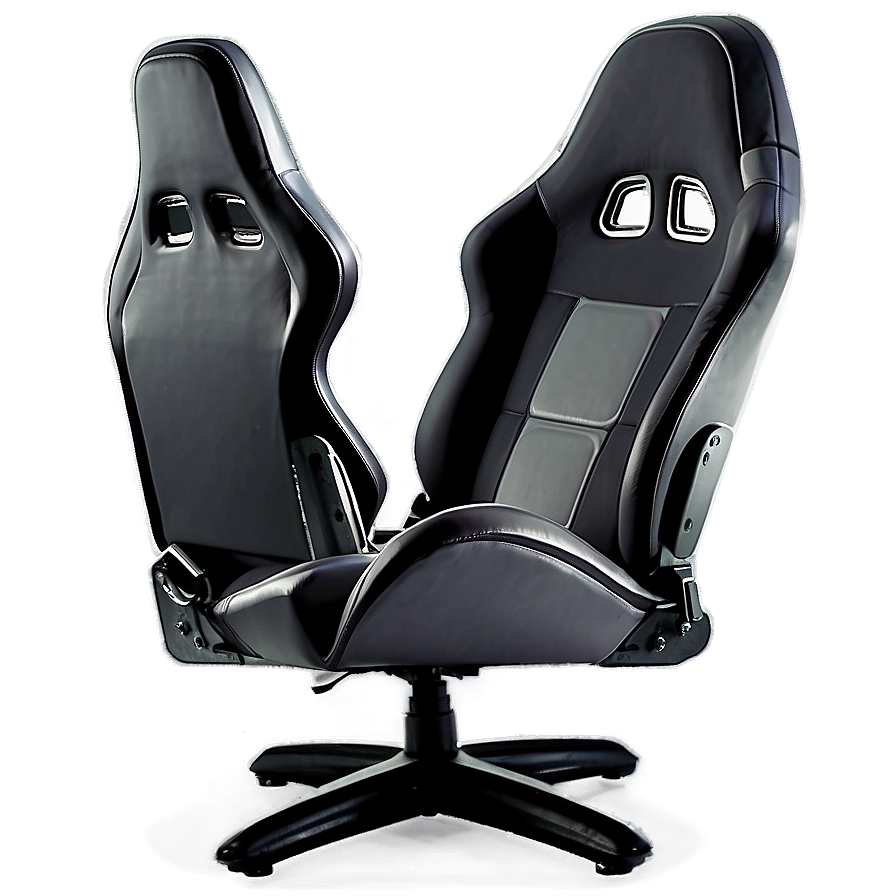 Grey Gamer Chair Png Hbk PNG Image