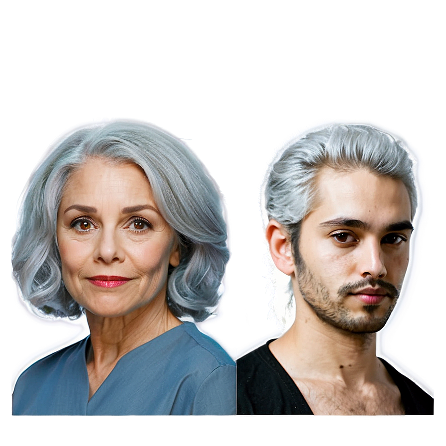 Grey Hair Evolution Png Scy PNG Image