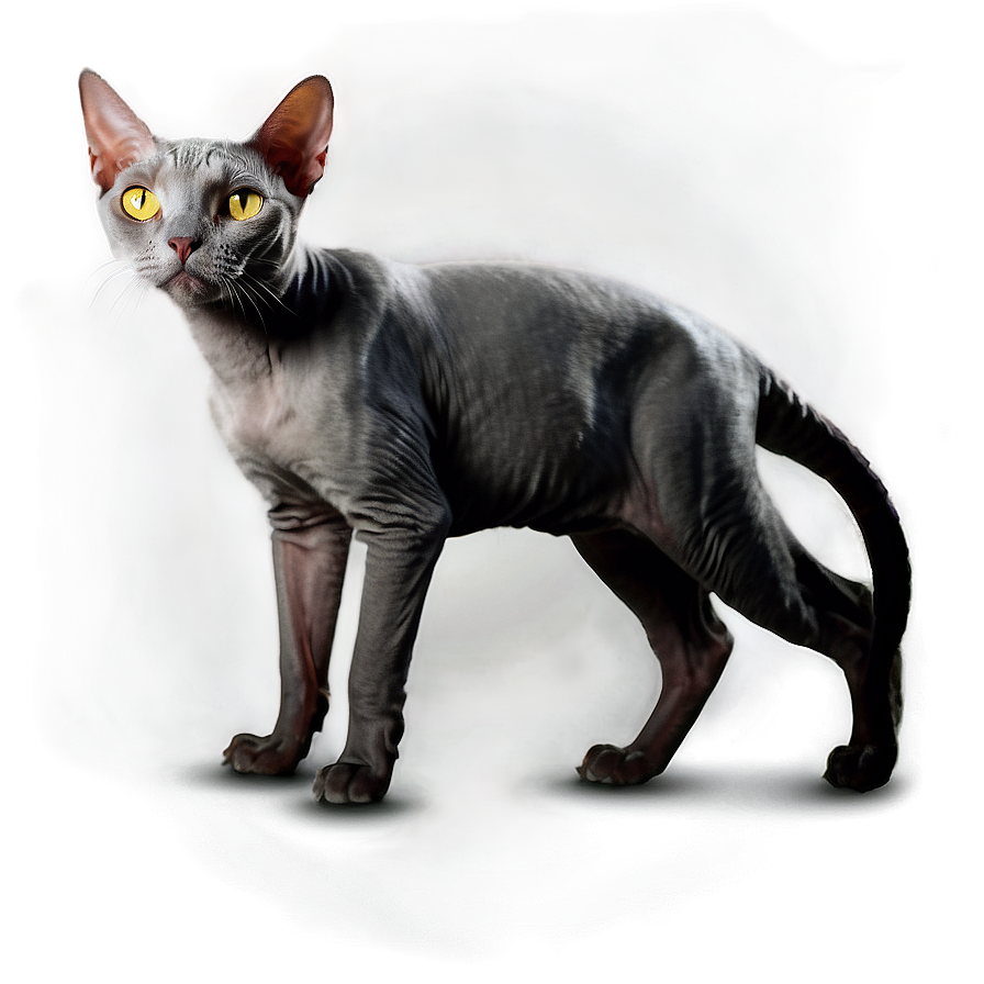 Grey Hairless Cat Png Tkw PNG Image