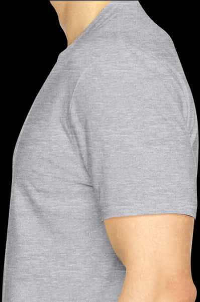 Grey T Shirt Side View PNG Image