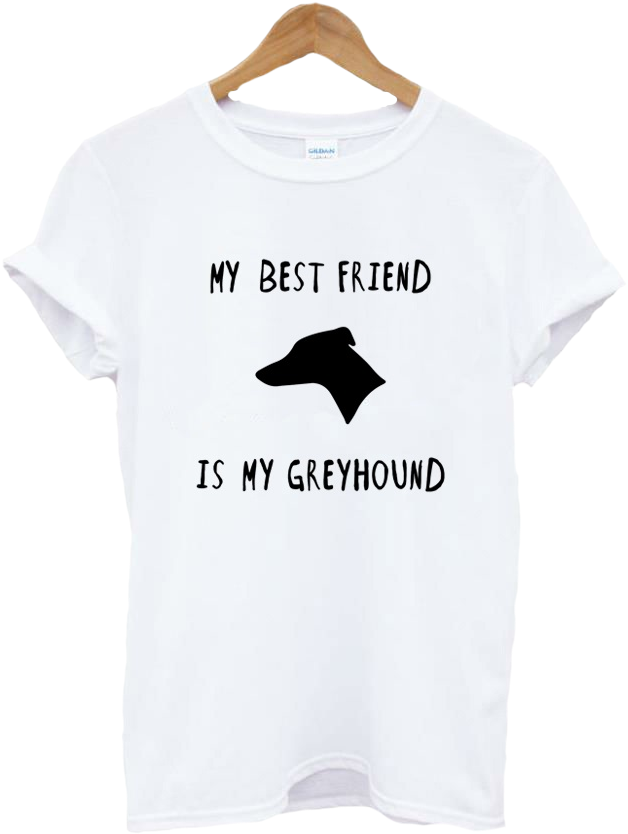 Greyhound Friend Tshirt Design PNG Image