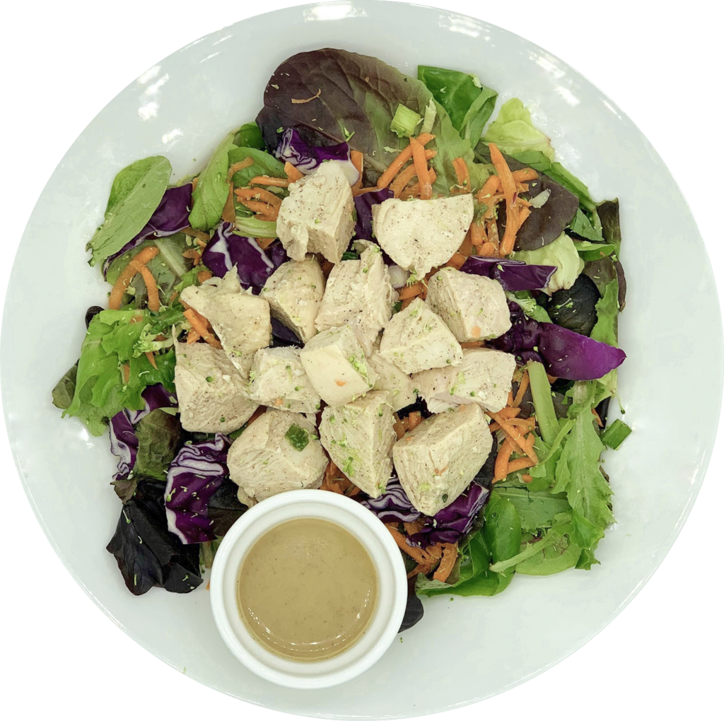 Grilled Chicken Saladwith Dressing PNG Image