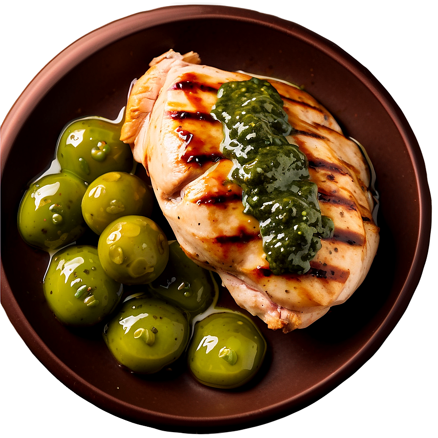 Grilled Chicken With Chimichurri Sauce Png Wqi PNG Image