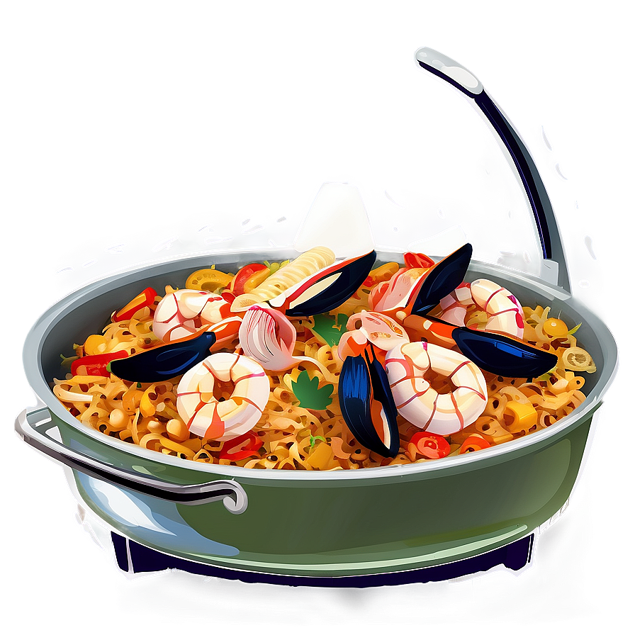 Grilled Seafood Paella Png Cep PNG Image