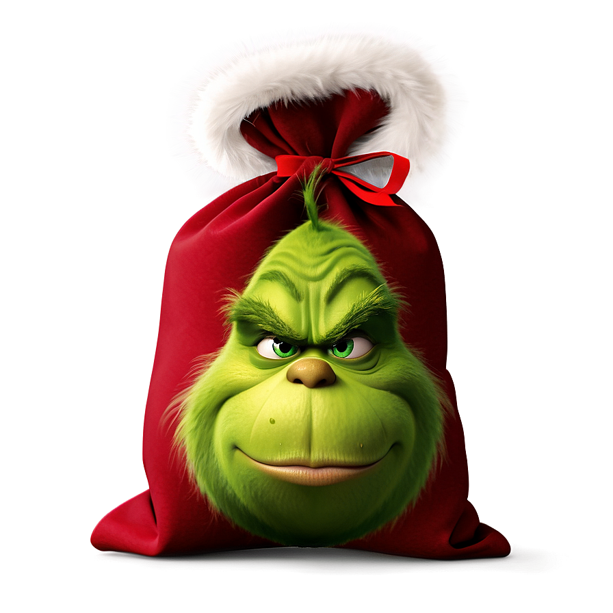 Grinch Christmas Sack Png 99 PNG Image