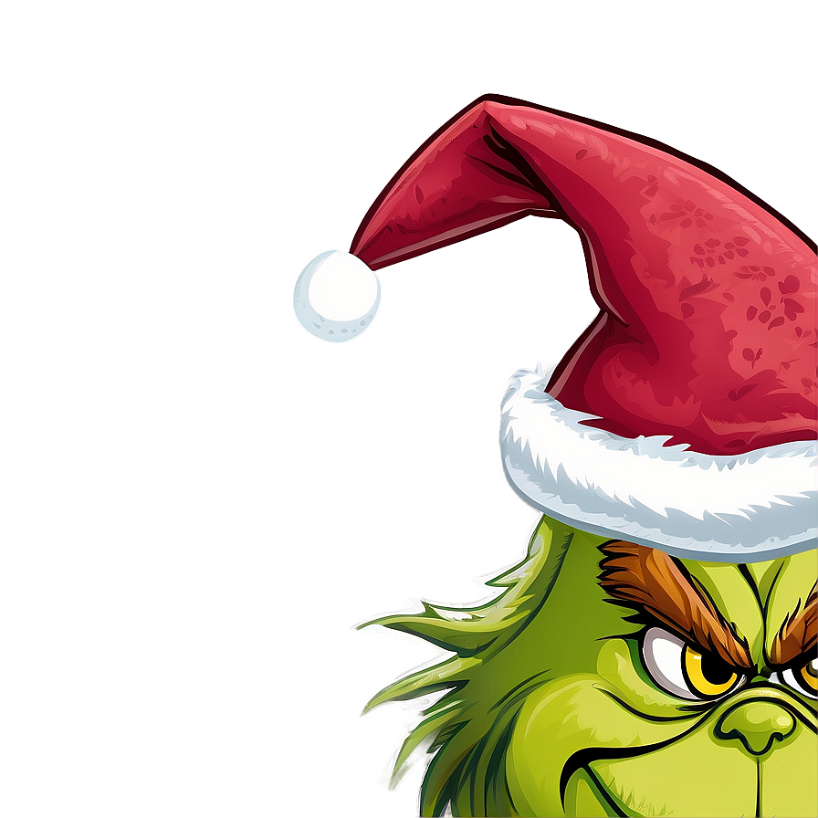 Grinch Santa Hat Png Pky PNG Image