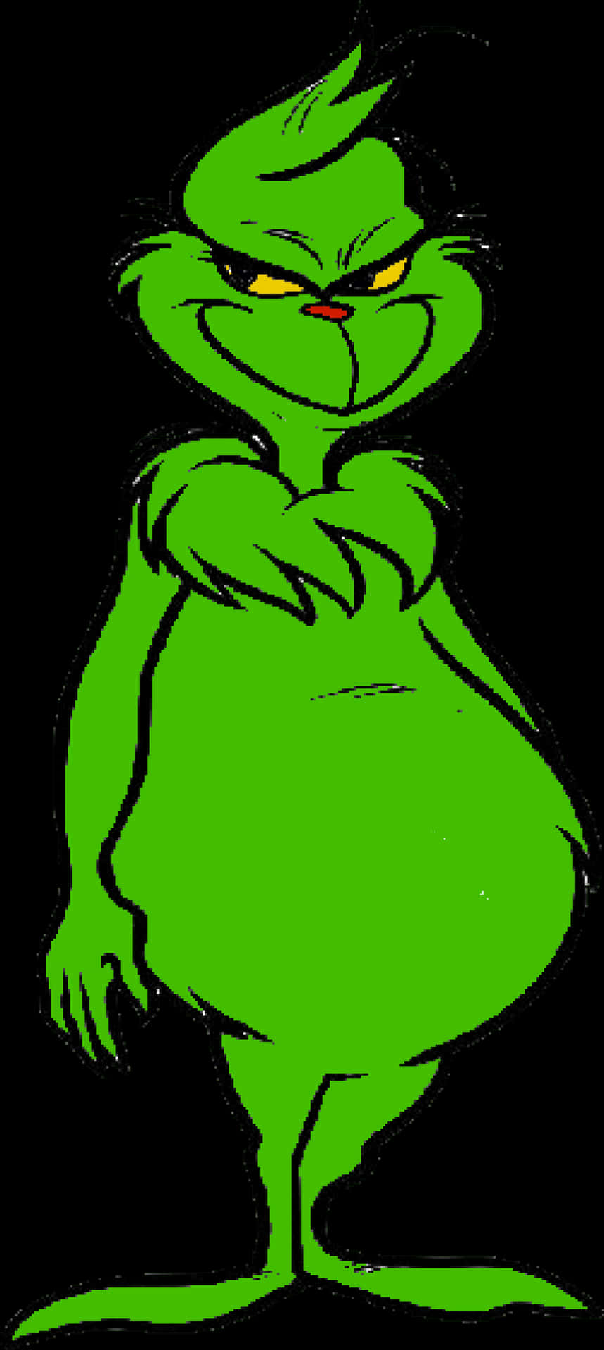 Grinch Standing Smirk PNG Image