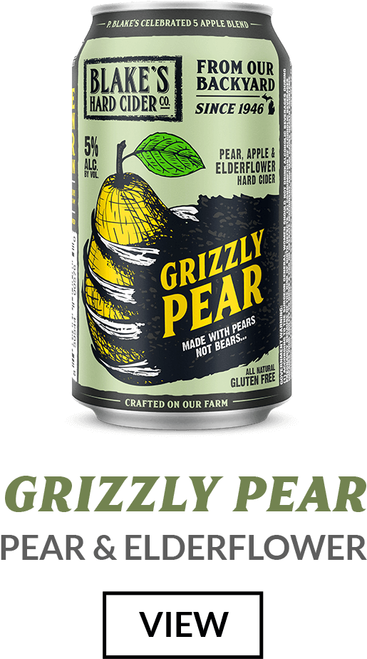 Grizzly Pear Cider Can Design PNG Image