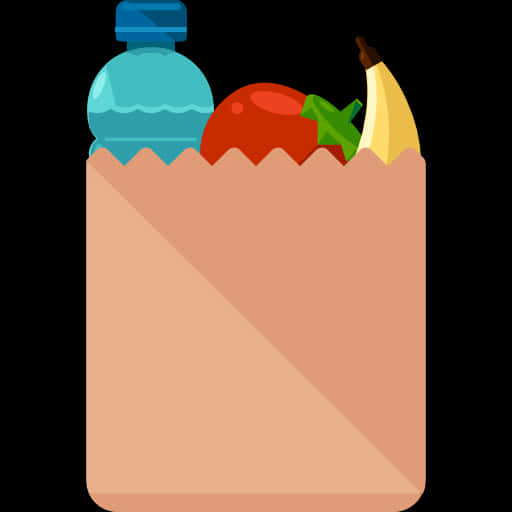 Grocery Bag With Fresh Produce PNG Image