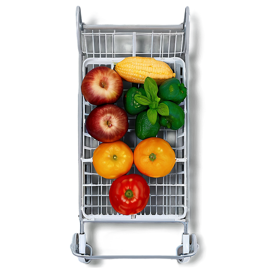 Grocery Cart Top View Png Qgx PNG Image