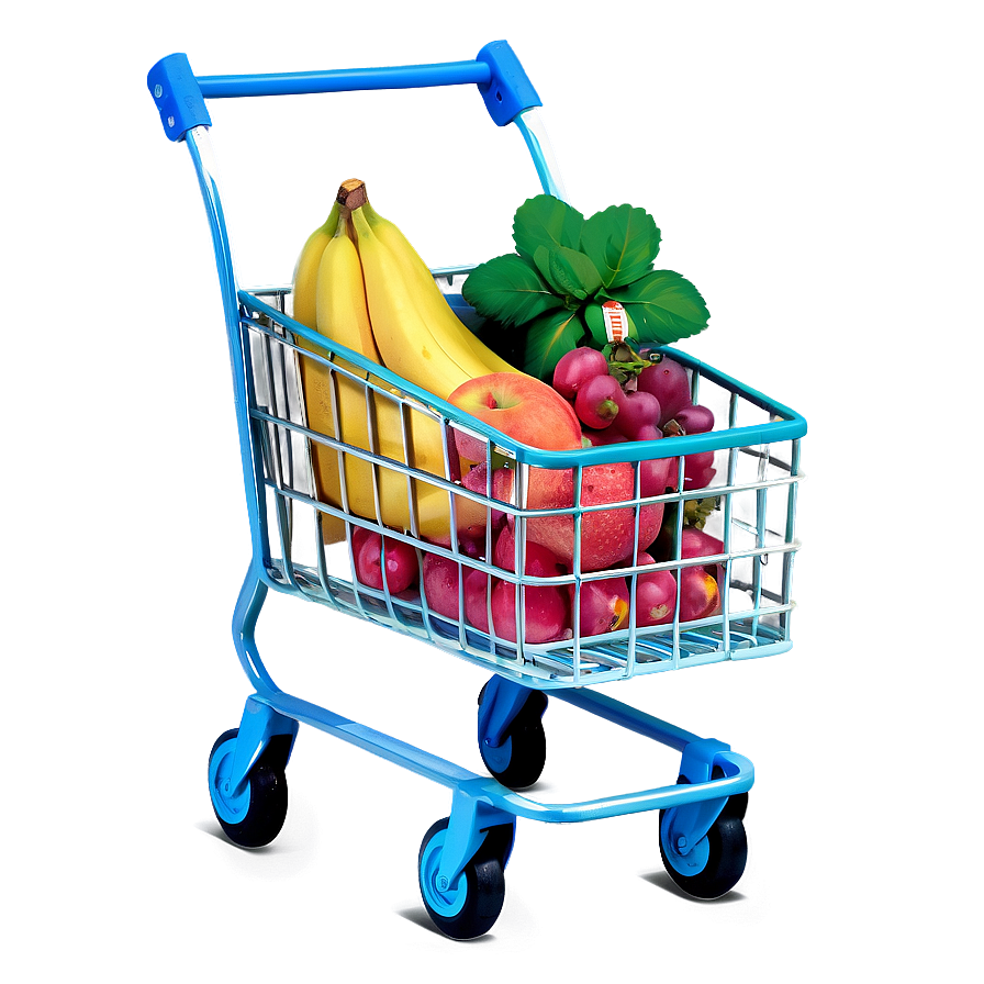 Grocery Cart With Fruits Png 3 PNG Image