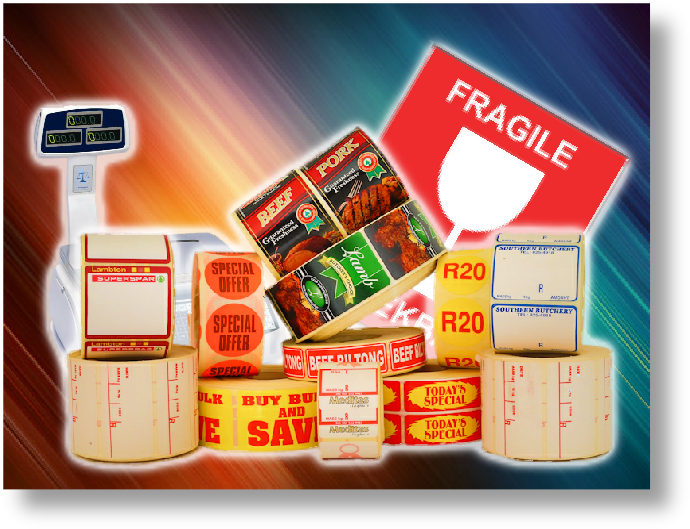 Grocery Scaleand Price Stickers PNG Image