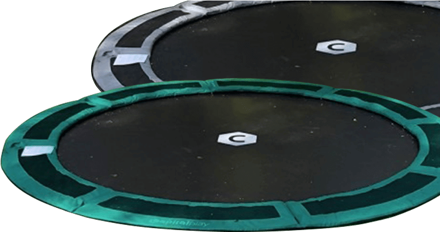 Ground Level Trampolines Installation PNG Image