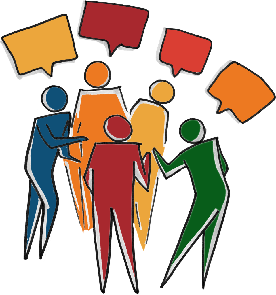 Group Discussion Abstract Art PNG Image