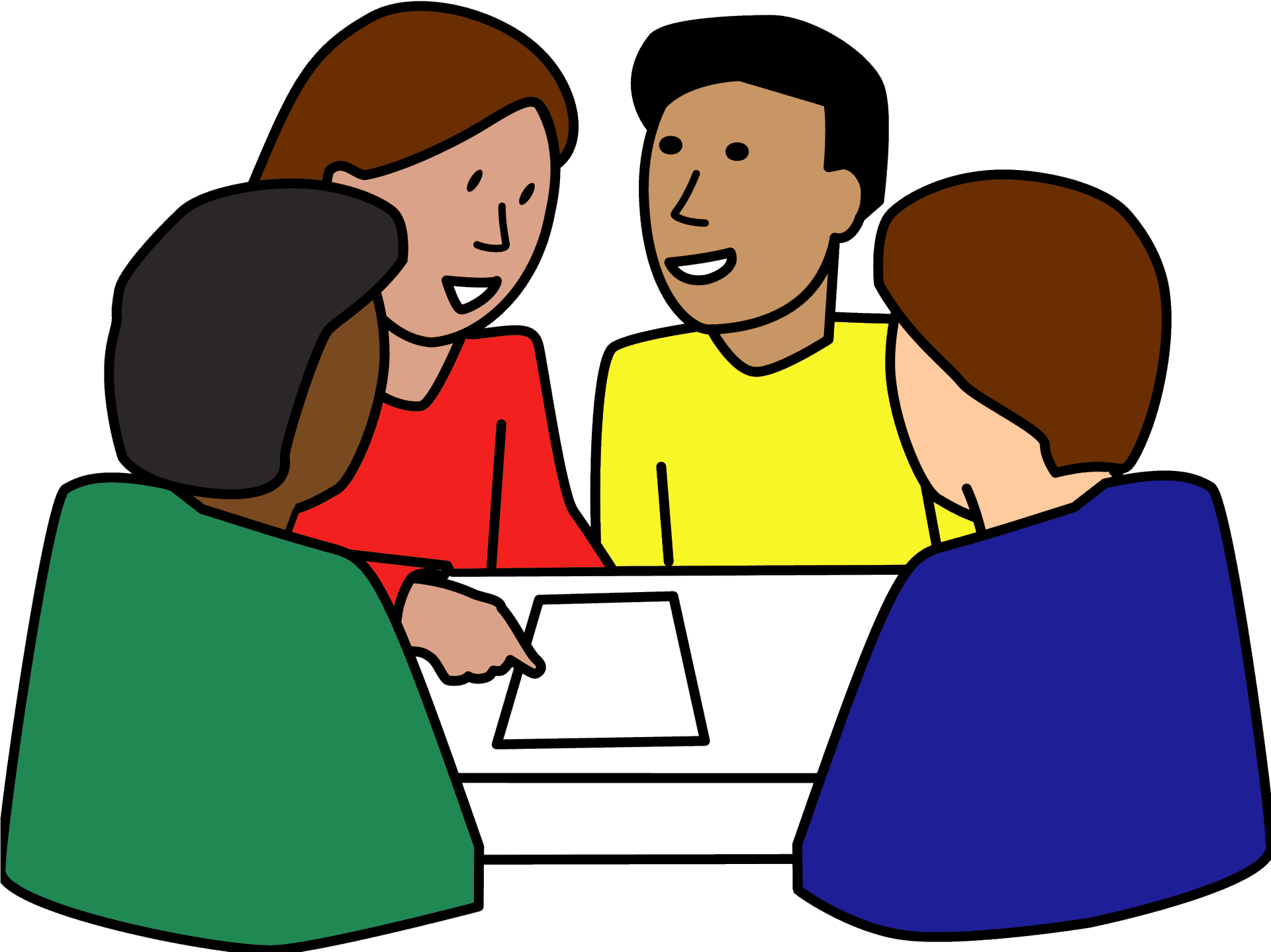 Group Discussion Cartoon PNG Image