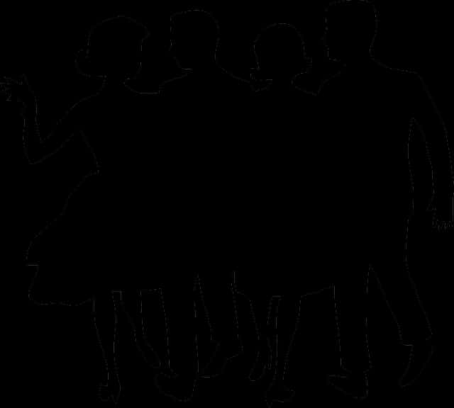 Group Silhouette Outline PNG Image