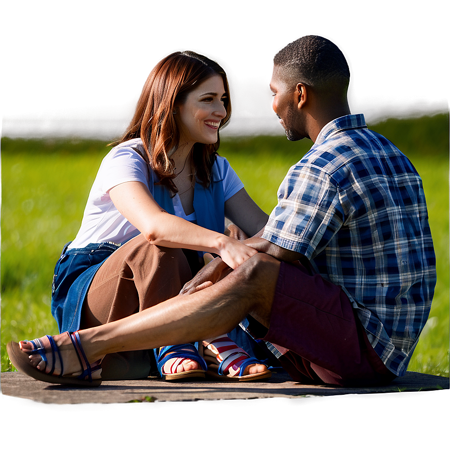 Group Sitting Outdoors Png 33 PNG Image