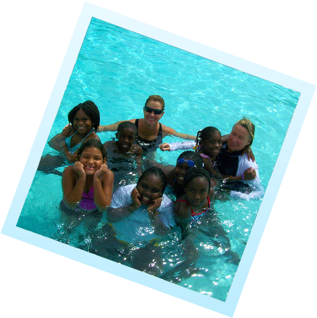 Group_ Swimming_ Pool_ Fun PNG Image