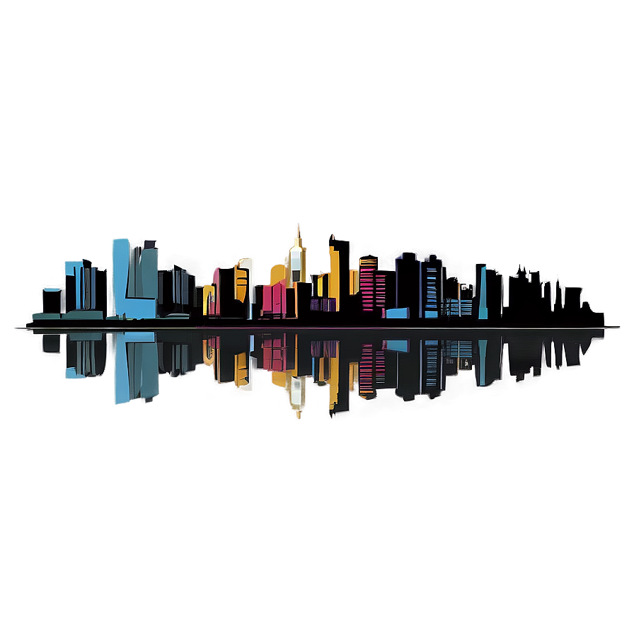 Grunge City Skyline Png Ffj80 PNG Image