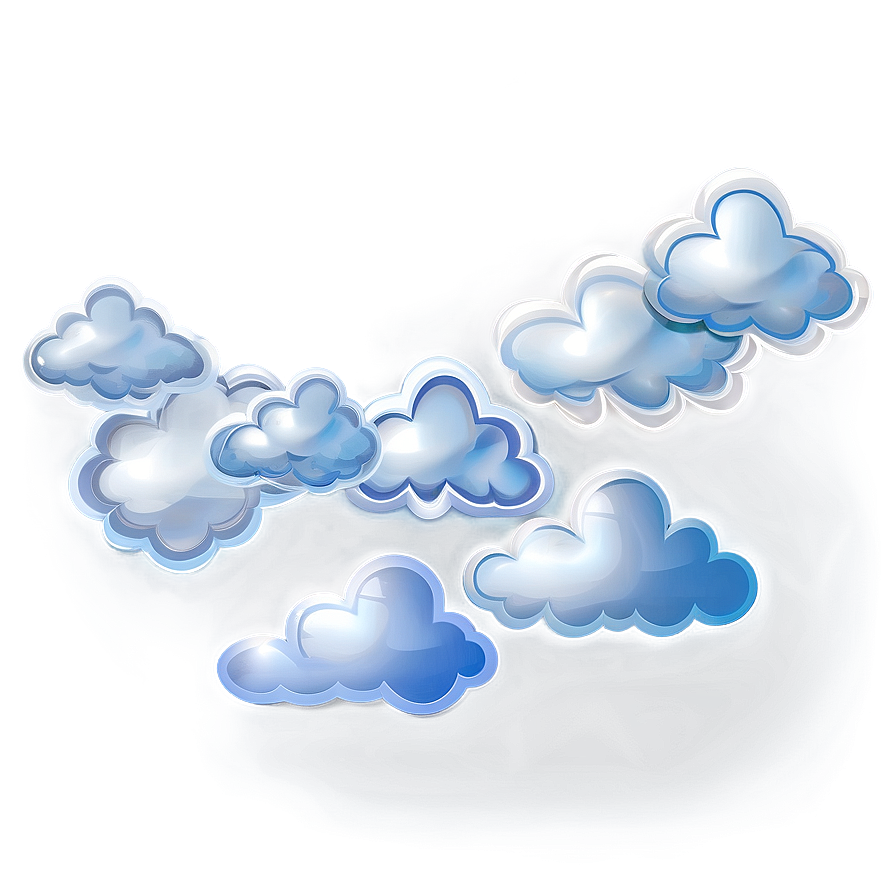 Grunge Cloud Shapes Png Cum32 PNG Image