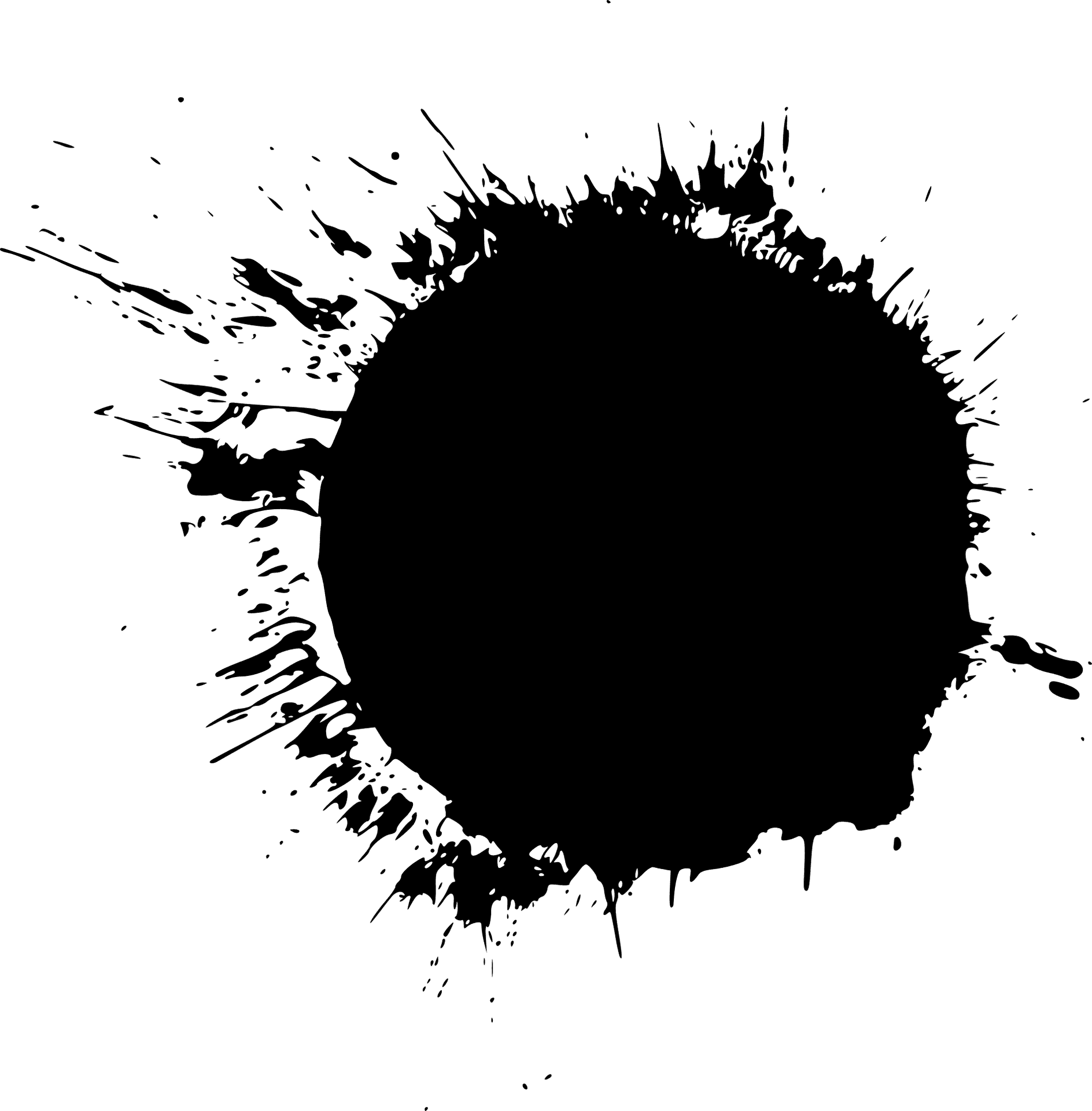 Grunge Ink Splash Graphic PNG Image