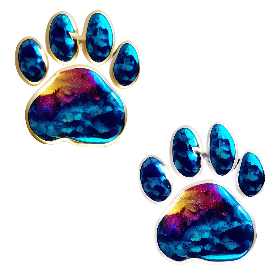 Grunge Paw Print Png Bha PNG Image